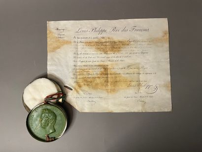Manuscript document Accompanied by the seal...