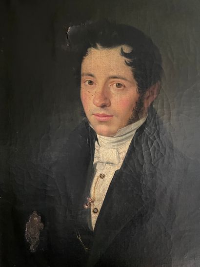 ECOLE FRANCAISE DU XIXème siècle Presumed portraits of Baron Soult and his wife
Two...