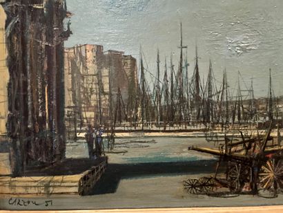 Jean CARZOU (1907-2000) 
Port, 1951



Huile sur toile, signée et datée en bas à...