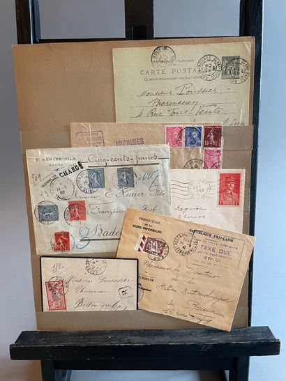 null Set of MP, letters and stamps of France classic, semi-modern and modern.
Various...