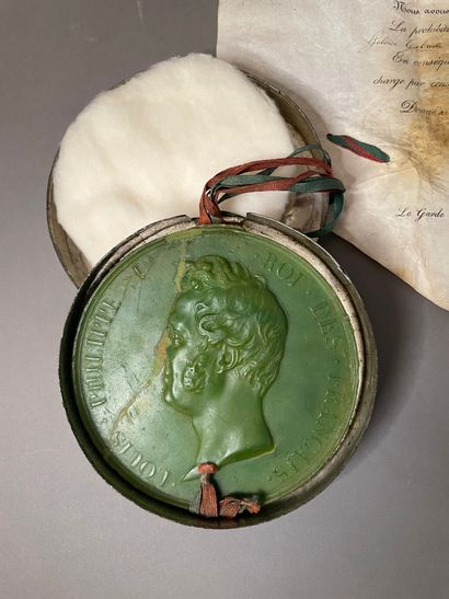 null Manuscript document
Accompanied by the seal of Louis Philippe in green wax