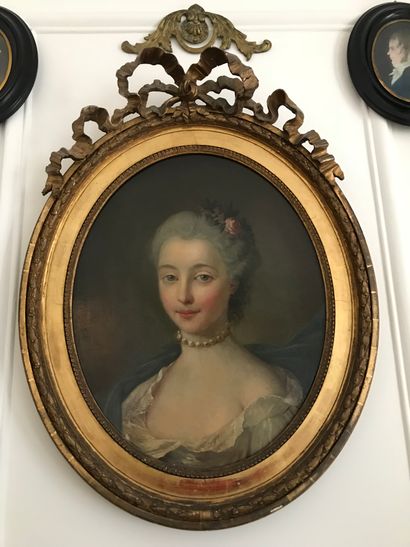 École FRANÇAISE de la fin du XVIIIème siècle Portrait de femme en buste
Huile sur...