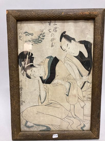Kitagawa Utamaro (1753?-1806): Three oban tate-e:
- Omi hakkei, the eight views of...