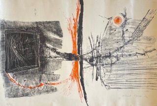 Albert Diato (1927-1985) Composition abstraite
Lithographie signée, datée 62 en bas...