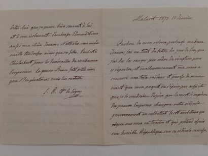 SÉGUR Sophie Rostopchine, comtesse de (1799-1874). Lettre autographe signée à « Ysaure »,...
