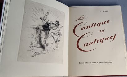 SALOMON. Le Cantique des Cantiques. Paris, Aux dépens de l'Artiste, 1947. In-4, en...