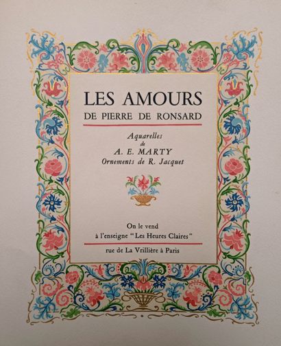 RONSARD (Pierre de). Les Amours. Sonnets pour Hélène. Paris, Les Heures claires,...