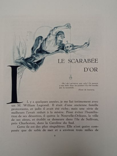 Poë (Edgar). Vingt histoires extraordinaires. Paris, Le Livre de Plantin, 1927. In-4,...