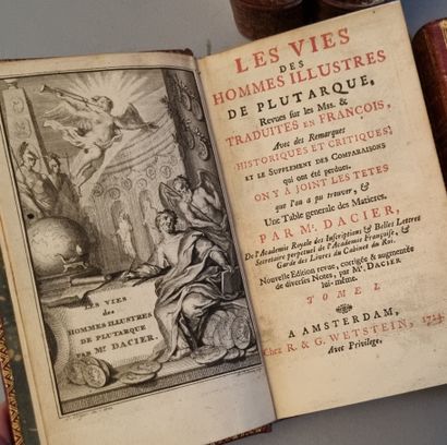 PLUTARQUE. Les Vies des hommes illustres. Amsterdam, R. & G. Wetstein, 1724 [Zacharie...