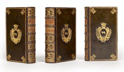 MONTAIGNE, Michel de Les Essais.
A Paris, Chez Christophle Journel, 1659.
3 volumes...