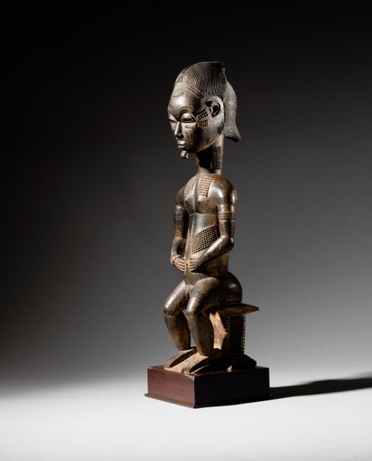 null Statuette Asi Usu Baoule,
Ivory Coast
Wood
H. 51 cm
Statuette of a high Baule...