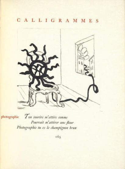 CHIRICO (Giorgio de) - APOLLINAIRE (Guillaume) Calligrammes. Lithographies originales...