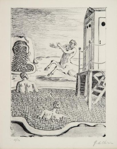 CHIRICO (Giorgio de) - COCTEAU (Jean) Mythologie. Texte de Jean Cocteau. Dix lithographies...