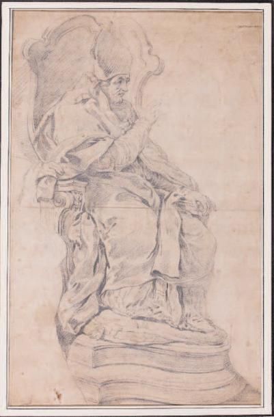 CHARLES JOSEPH NATOIRE (NÎMES 1700 - CASTELGANDOLFO 1777) Alexandre VIII bénissant,...