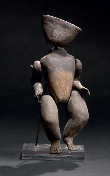 null Statuette anthropomorphe articulée Culture Teotihuacan, vallée de Mexico, Mexique...
