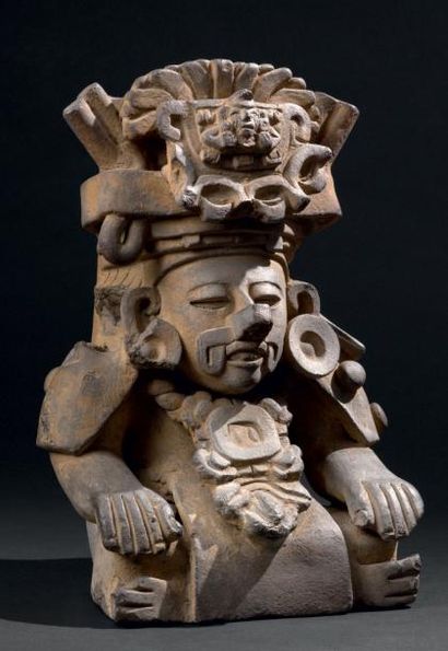 null Urne funéraire Culture Zapotèque, Monte Alban III, Mexique 200-500 après J.-...