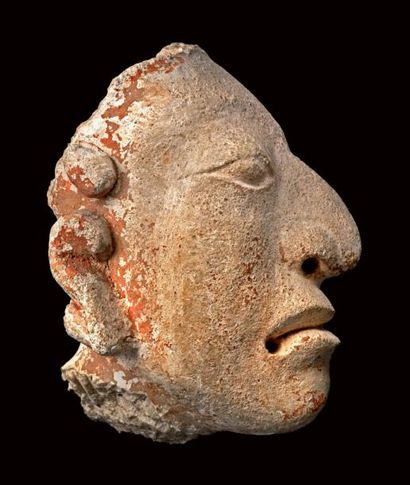 null Profil d'homme Culture Maya, Guatemala Classique, 550-950 après J.- C. Stuc...