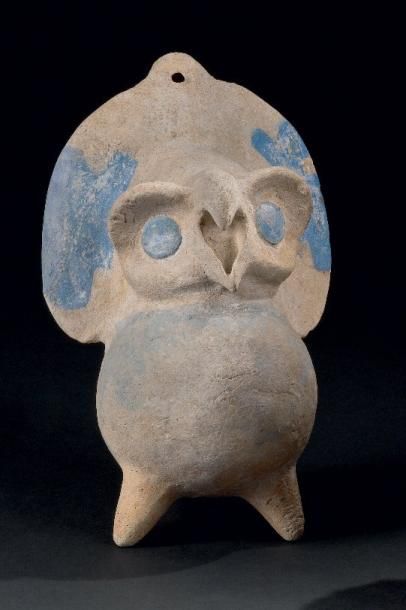 null Sifflet zoomorphe Culture Maya, Guatemala Classique, 550-950 après J.- C. Céramique...