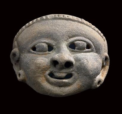 null Masque funéraire Culture Tumaco-La Tolita, frontière Colombie-Equateur 300 avant...