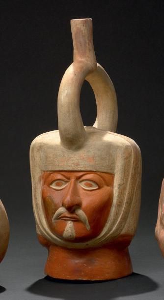 null Vase-portrait Culture Mochica, nord du Pérou Intermédiaire ancien, 100 avant...