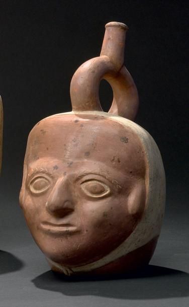null Vase-portrait Culture Mochica, nord du Pérou Intermédiaire ancien, 100 avant...