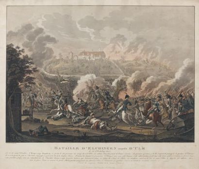 Johann Lorenz II RUGENDAS (1775-1826) Bataille d'Elchingen auprès d'Ulm, le 14 d'octobre...