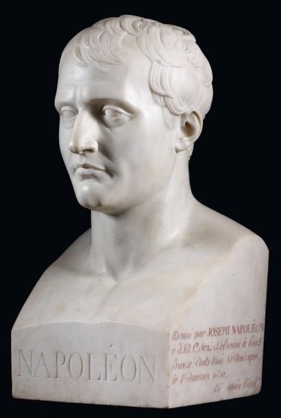 Atelier de Antoine-Denis CHAUDET (1763-1810) Buste de Napoléon 1er Portrait officiel...