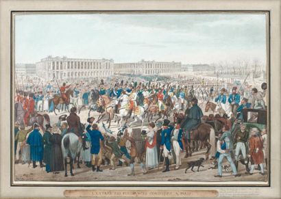Johann Adam KLEIN (1792-1875) L'entrée des puissances coalisées à Paris Parade des...