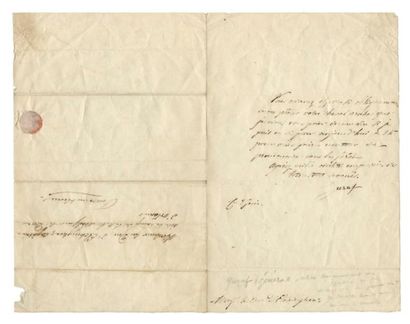 YUZUF (Joseph Vantini), général français (1808-1866) Lettre autographe signée au...