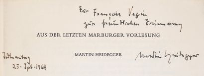 HEIDEGGER (Martin).