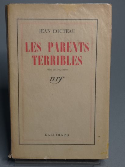 COCTEAU (Jean). Les Parents terribles. Paris, N.R.F., 1938, in-12, paperback, 251...