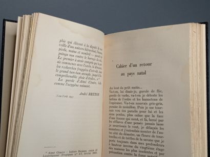 CÉSAIRE (Aimé). Cahier d'un retour au pays natal. Paris, Bordas, 1947, reliure demi-maroquin...
