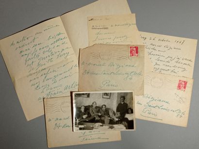 ARTAUD (Antonin). 3 autograph letters signed to Marcel Bisiaux. Ivry, October 20-26,...