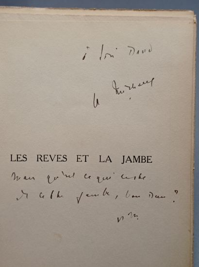 MICHAUX (Henry). Les Rêves et la jambe. Anvers, Ça ira, 1923, in-12, broché, 26 p....