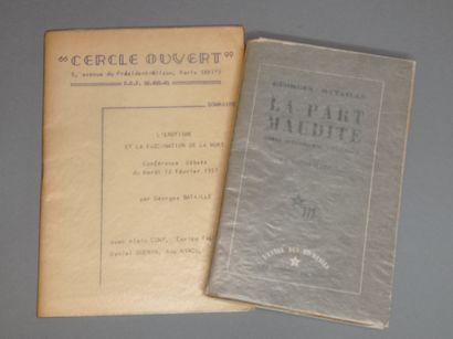 BATAILLE (Georges). L'Érotisme et la fascination de la mort. Conférence-débats du...