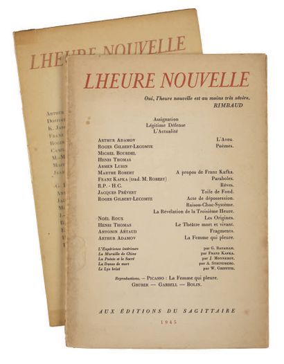 REVUE. L'HEURE NOUVELLE. Cahiers de littérature,...