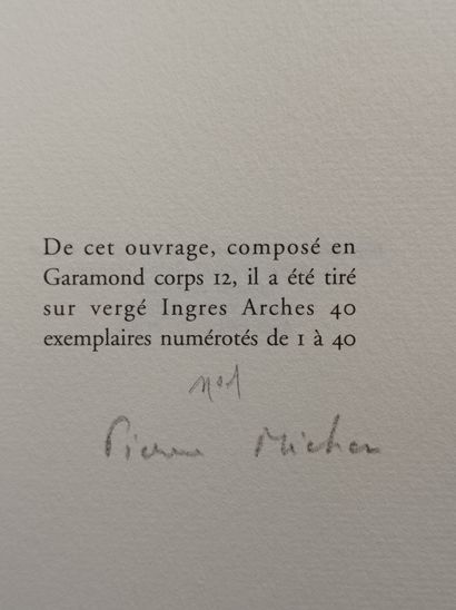 MICHON (Pierre). 
Vie de Joseph Roulin. Vendôme, Verdier, 1988, in-8, broché, 66...