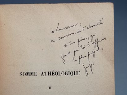 BATAILLE (Georges). Le Coupable. Somme Athéologique II. Paris, N.R.F., 1961, in-12,...
