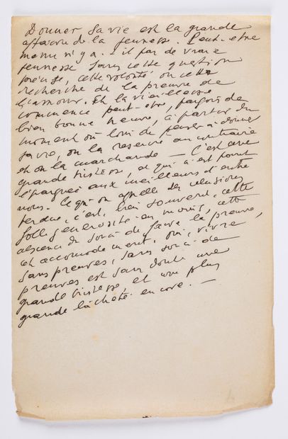 GUILLOUX (Louis). The Bread of Dreams. AUTOGRAPH MANUSCRIPT. Approximately 200 pages...