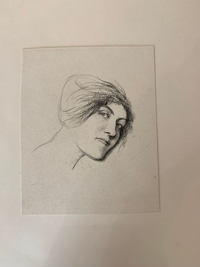 Émile FRIANT (1863-1932) Ensemble de 4 gravures
Les marges découpées
15 x 12,5 cm...