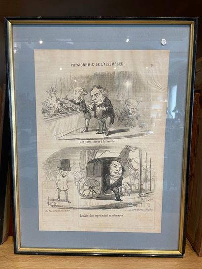 null Lot de caricatures politiques du XIXème siècle comprenant:
Le jour de barbe...