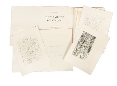 CHAR (René). L'Inclémence lointaine. Paris, Pierre Bérès, 1961. In-folio, en feuilles,...