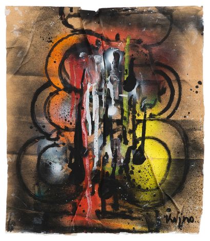 Ladislas KIJNO (1921-2012) « Composition 101 froissée », 2006
Peinture glycérophtalique...