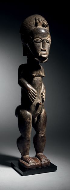 null Figure masculine, Baoulé, Côte d'Ivoire
Bois
H. 44 cm
Male figure, Baule, Ivory...