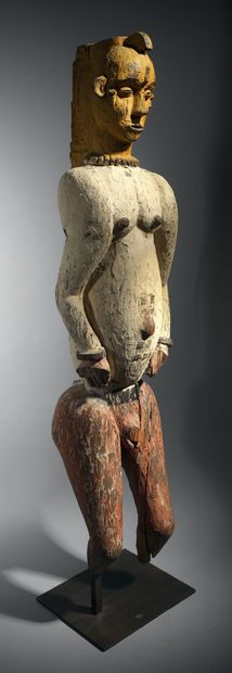Igbo male ancestor figure, Nigeria
Polychrome...