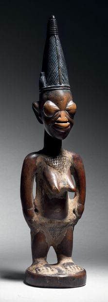 null Statue Ibeji, Yoruba, Ila Orangun, région d'Igbomina, Nigéria
Bois et pigments
H....