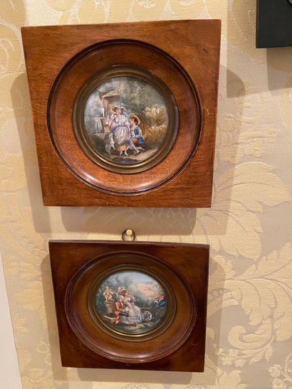 Six miniatures dans le goût du XVIIIe Vers...