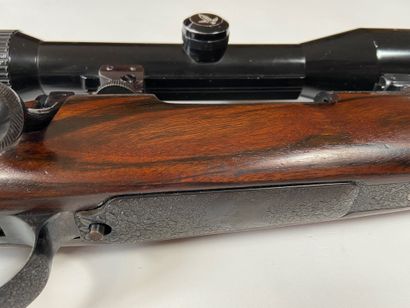 null Auguste Francotte bolt action rifle, caliber 270 Win. Blued and signed in gold...