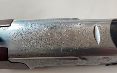 null Rizzini "Aurum" shotgun, two shots, caliber 20-76. Superimposed bronzed barrels...