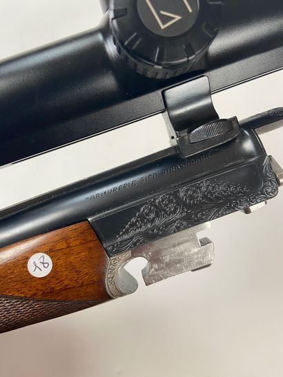 null Rifle "Kipplauf", sold by Jean Jacques SIPP in Strasbourg, one shot, two barrels:...